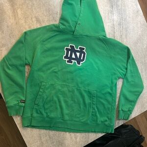 Boys Jansport Notre Dame Green Hoodie Size XXL